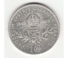 1 koruna 1908 Rakúsko Uhorsko 60. výročie vlády