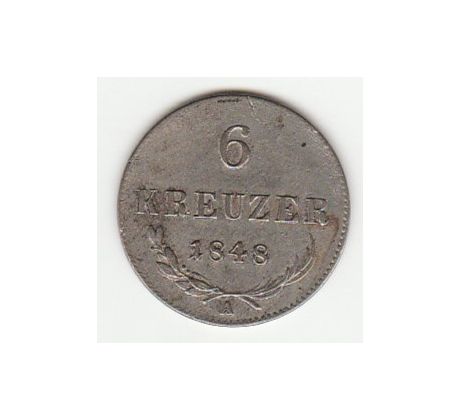 6 kreuzer 1848 A Rakúsko Uhorsko