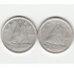 2 x 10 cent 1942 + 1953 Kanada