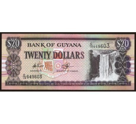 20 dollars 1966-89 Guyana