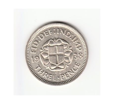 3 pence 1938 Veľká Británia