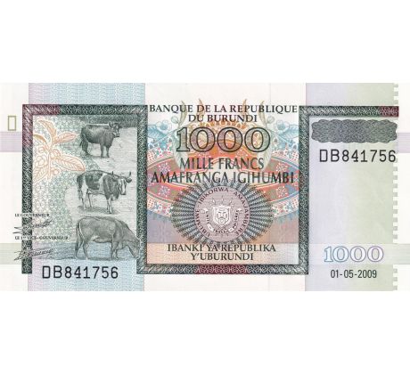 1 000 francs 2009 Burundi