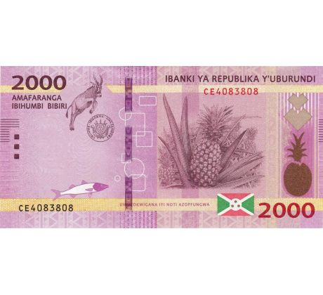 2 000 francs 2015-23 Burundi