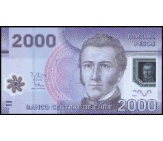 2 000 pesos 2009-21 Chile polymer bankovka
