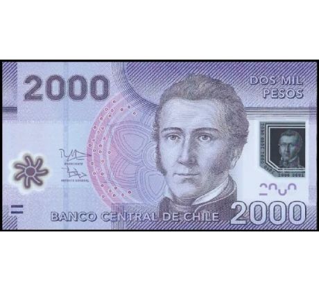 2 000 pesos 2009-21 Chile polymer bankovka