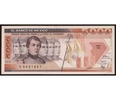 5 000 pesos 1985-89 Mexiko