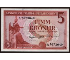 5 kronur 1957 Island