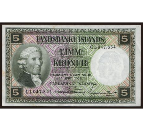 5 kronur 1928 Island