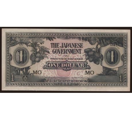 1 dollar 1942 Malajzia nadvláda Japonska