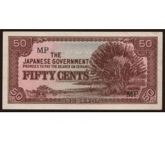 50 cents 1942 Malajzia nadvláda Japonska
