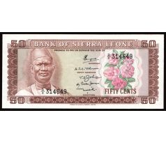 50 cents 1979-84 Sierra Leone bez dátumu na kvetoch
