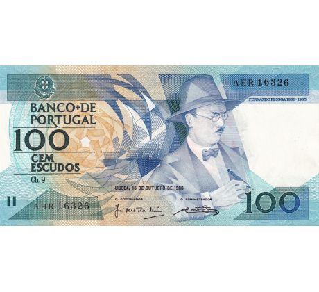 100  escudos 1986-88 Portugalsko