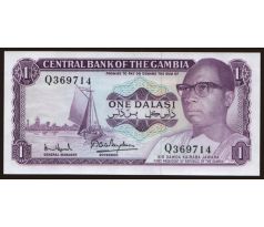 1 dalasi 1971-87 Gambia séria 1 písmeno/6 čísel