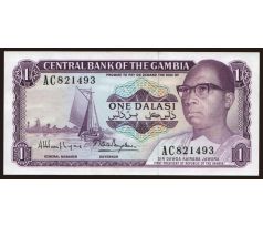 1 dalasi 1971-87 Gambia séria 2 písmená/6 čísel