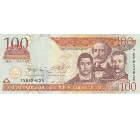 100 pesos 2006-10 Dominikanská republika