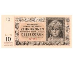 10 koruna 1942 17N NEPLATNÉ