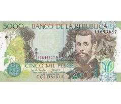 5 000 pesos 1999-2014 Kolumbia
