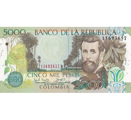 5 000 pesos 1999-2014  Kolumbia