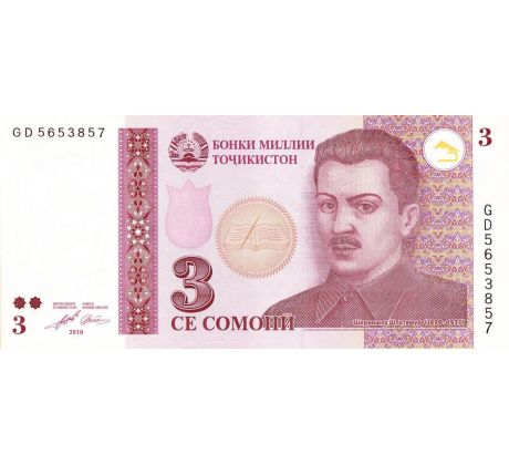 3 somoni 2010 Tadžikistan