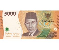 5 000 rupia 2022 - 24 Indonézia