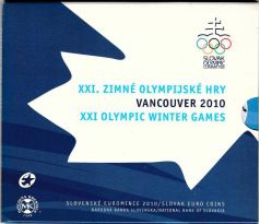 Sada slovenských mincí 2010 XXI. ZOH Vancouver 2010
