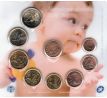 Sada slovenských euro mincí 2009 Narodenie Dieťaťa