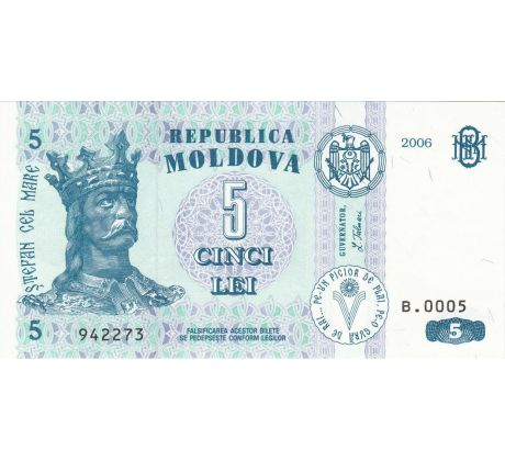 5 lei 1994-2013 Moldavsko