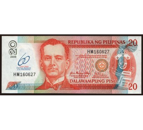 20 piso 2009 Filipíny pamätná bankovka