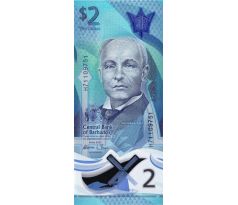 2 dollar 2022 Barbados polymerová bankovka