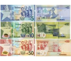 5 + 10 + 50 cedis 2019-22 Ghana