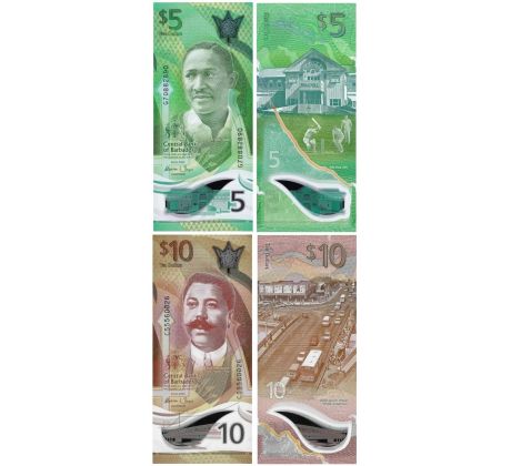 5 dollar 2022-24 + 10 dollar 2022  Barbados