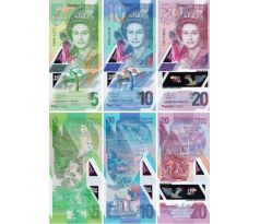 5, 10, 20 20 dollar Východný Karibik 3ks