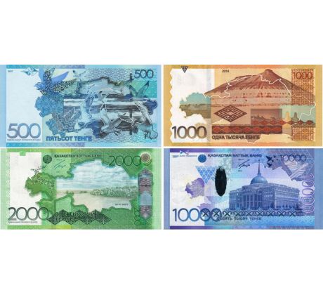 500, 1 000, 2 000, 10 000 tenge  Kazachstan 4ks