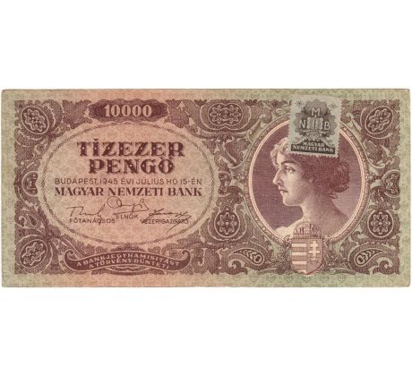 10 000 pengo 1945 Madarsko kolkovaná