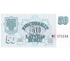 50 rubel 1992 Lotyšsko