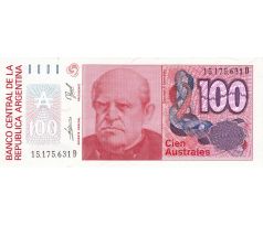 100 australes 1985-89 Argentína