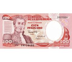 100 pesos 1983-91 Kolumbia