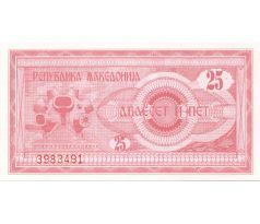 25 denár 1992 Macedónsko