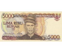 5 000 rupia 1986 Indonézia