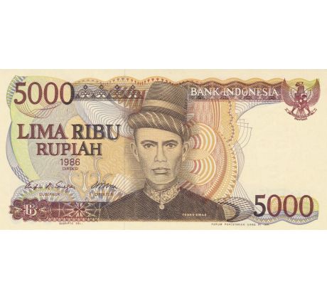 5 000 rupia 1986 Indonézia