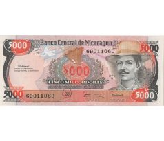 5 000 cordobas 1988 Nikaragua