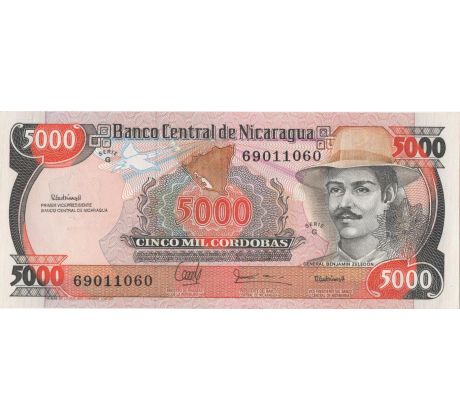 5 000 cordobas 1988 Nikaragua
