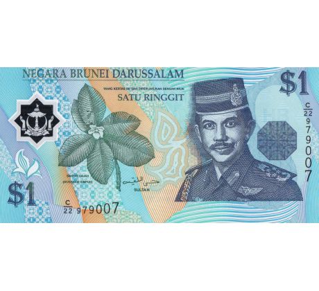 1 dollár 2011-19 Brunei polymerová bankovka