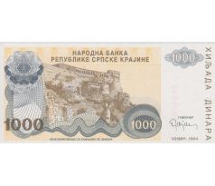 1 000 dinár 1994 Chorvátsko