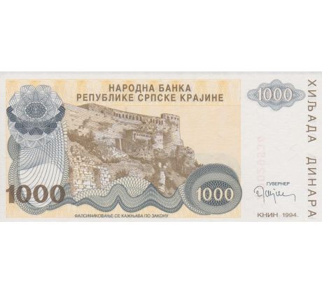 1 000 dinár 1994 Chorvátsko
