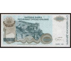 100 000 000 dinár 1993 Chorvátsko