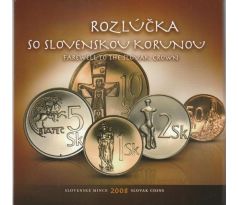 Sada slovenských mincí 2008 Rozlúčka so slovenskou korunou