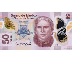 500 pesos 2012-19 Mexiko polymerová bankovka