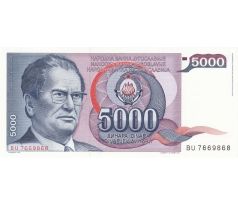 5 000 dinar 1985 Juhoslávia