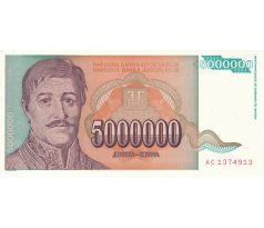 5 000 000 dinár 1993 Juhoslávia